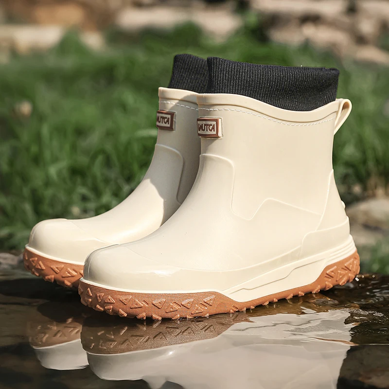 メンズ冬用防水レインブーツ、フリース裏地付きソックスカフ、防 - Fishing Socks のレビューと価格