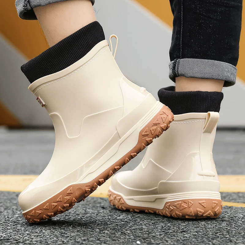 メンズ冬用防水レインブーツ、フリース裏地付きソックスカフ、防 - Fishing Socks のレビューと価格
