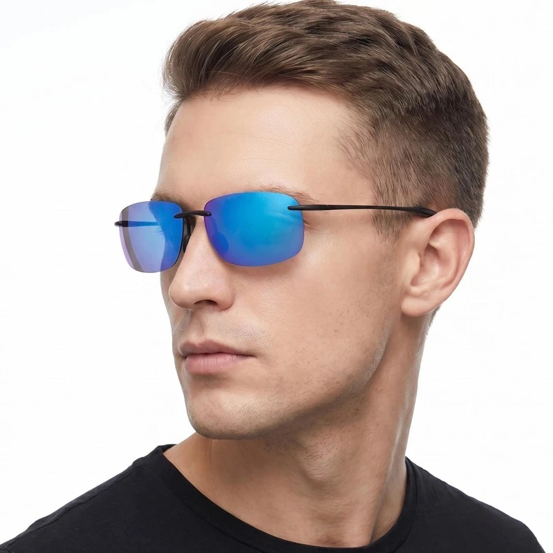新製品TR90偏光サングラス 男女兼用 フレームレス ドライ - Fishing Sunglasses Polarized のレビューと価格