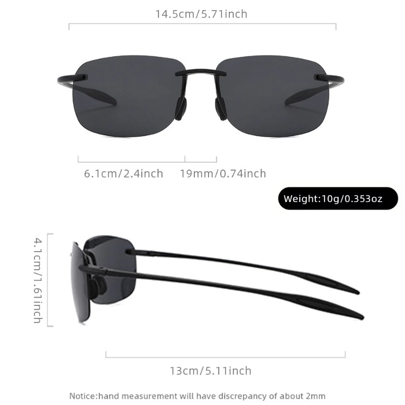 新製品TR90偏光サングラス 男女兼用 フレームレス ドライ - Fishing Sunglasses Polarized のレビューと価格