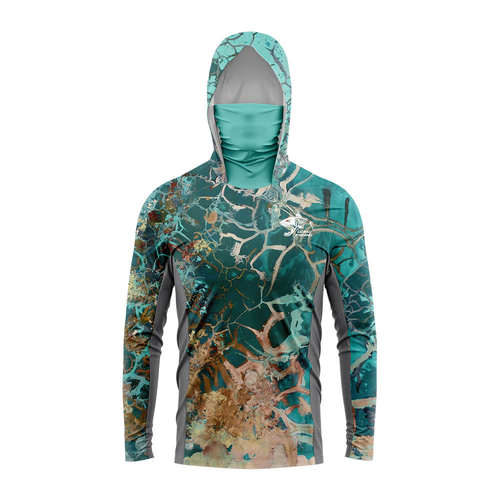 メンズアウトドア長袖釣り服UVカット服フード付きコート日焼け - Fishing Hoodie のレビューと価格