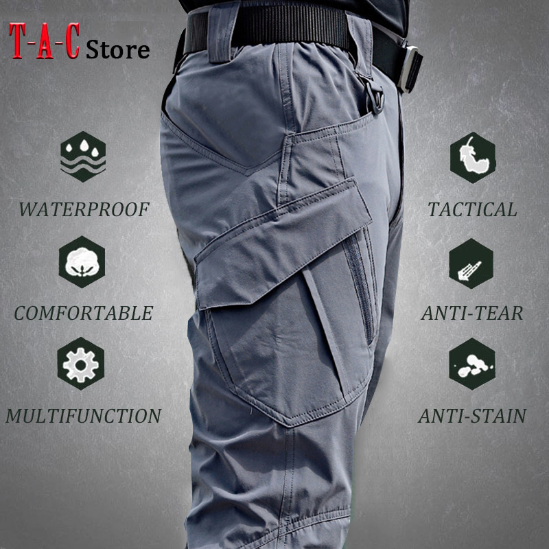 戦術的なカーゴパンツ男性屋外防水 SWAT 戦闘軍事迷彩ズボ - Fishing Pants Waterproof のレビューと価格